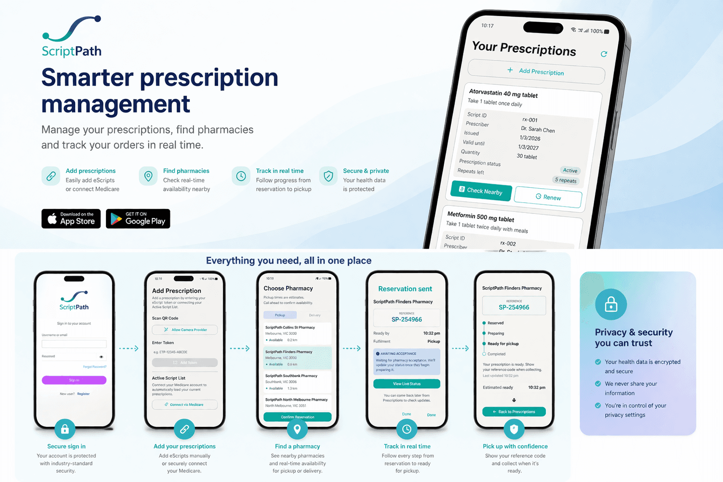 ScriptPath dashboard preview in light mode